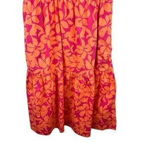 J. Crew Factory | Dresses | Nwt J Crew Tiered Pink Orange Floral Tiered ...